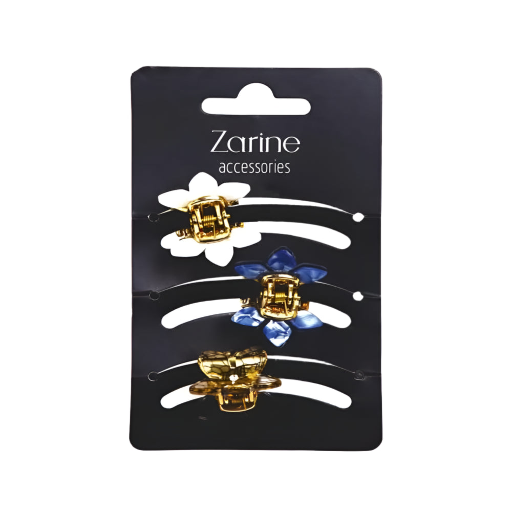 زارين طقم من 3 مشابك شعر على شكل زهرة