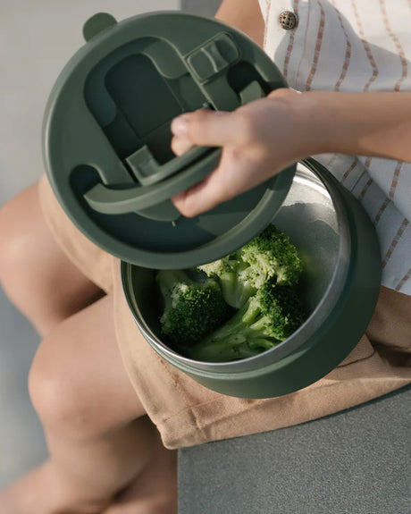 Stainless Steel Food Thermos 400ml Lemon - Green