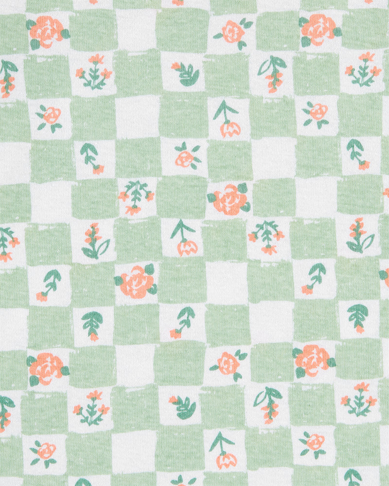 Pyjama 4 pièces en coton Carter's - Vert Fleur