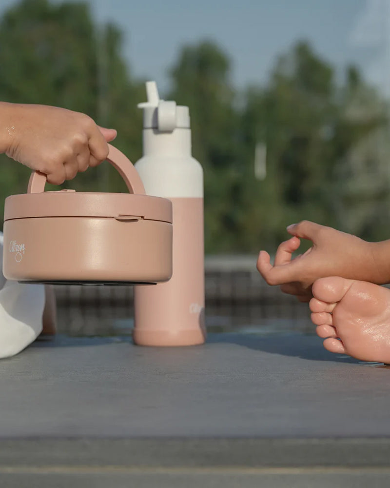 سيترون ترمس طعام من الفولاذ المقاوم للصدأ 400 مل - وردي خجول