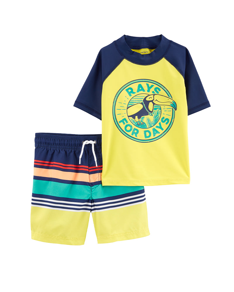 ملابس سباحة من قطعتين للأطفال من كارترز - عصفور أصفر