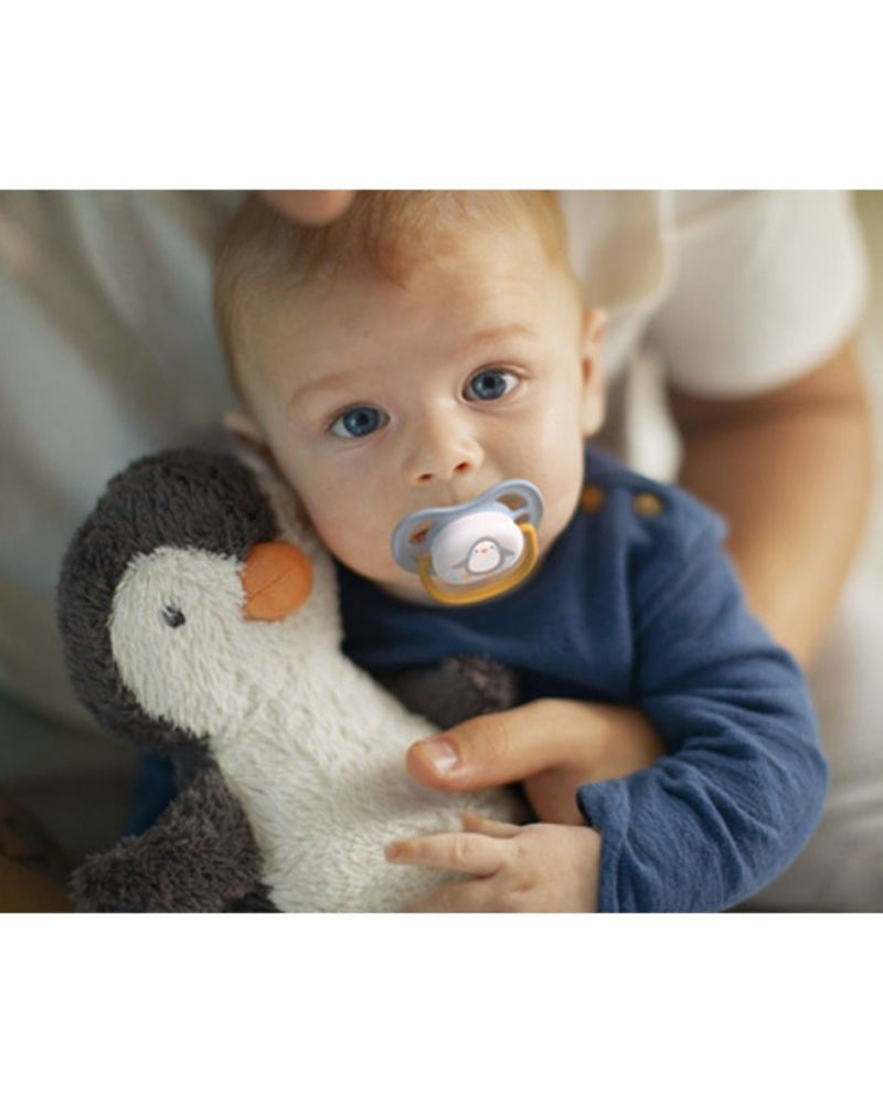 Avent Lot de 2 Sucettes Orthodontiques Penguin & Éléphant 0-6m Garçon