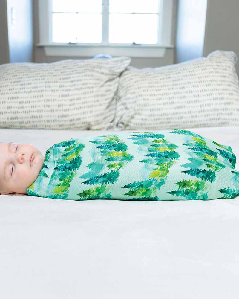 Tiny Twinkle Set of 3 Kaffle Swaddle Blankets - Forest