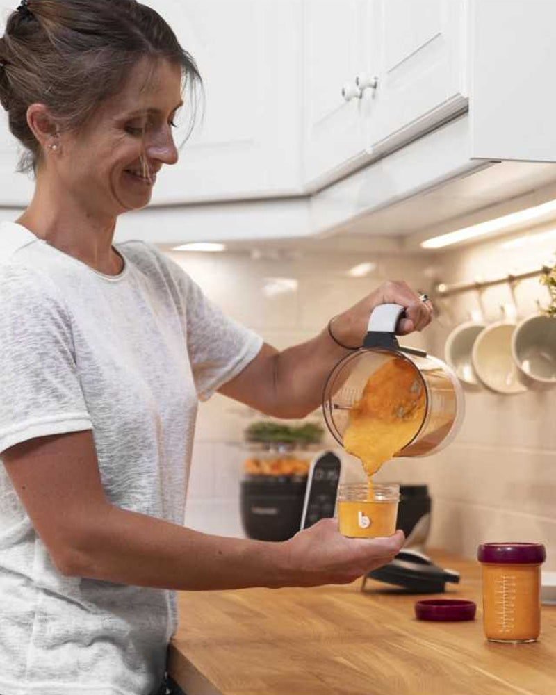 Babymoov Set of 8 Glass Babybols 120ml/220ml + Recipe Booklet