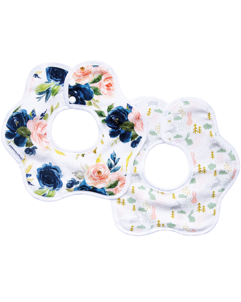 Pack de 2 baberos redondos con lunares Kaffle de Tiny Twinkle - Rubor