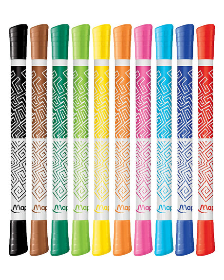 Maped Boîte de 10 Feutres de coloriage Duo Tip