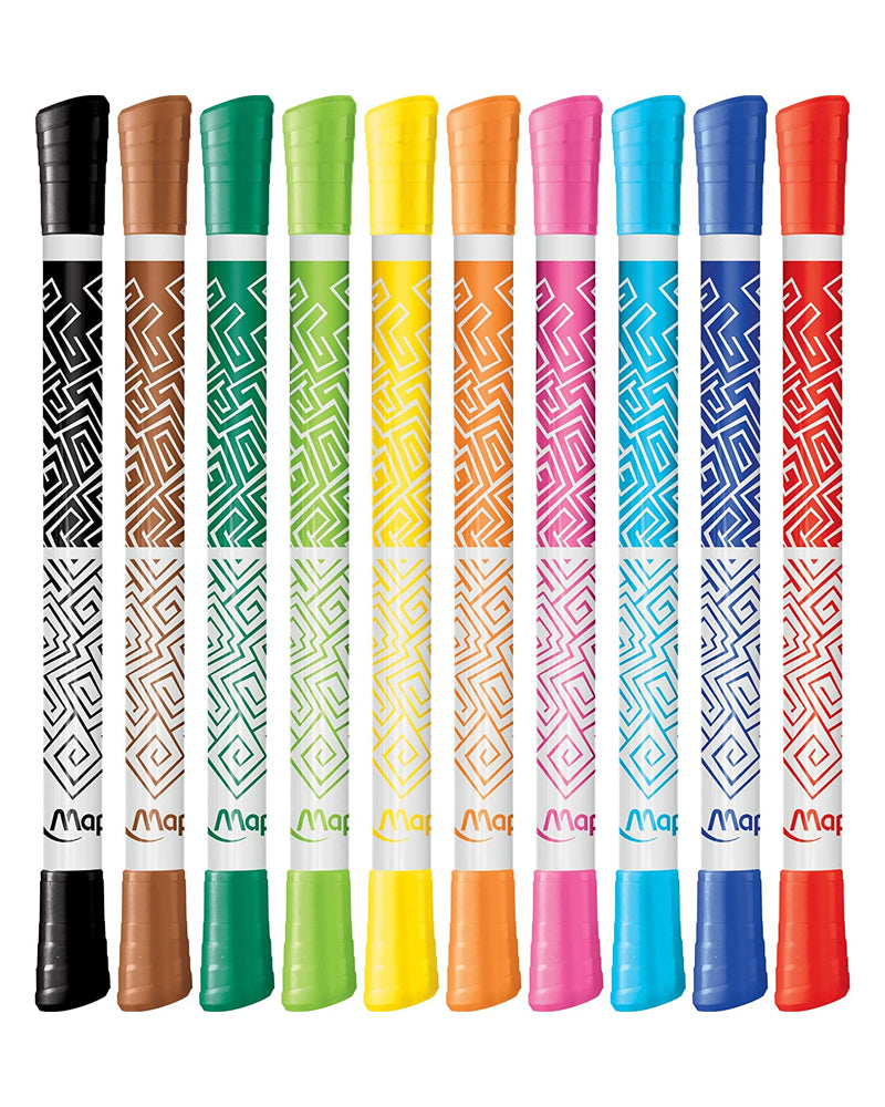 Maped Boîte de 10 Feutres de coloriage Duo Tip