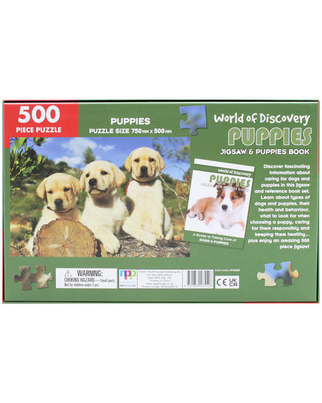 Coffret Puzzle 500 pièces Chiots - Puzzle et livre