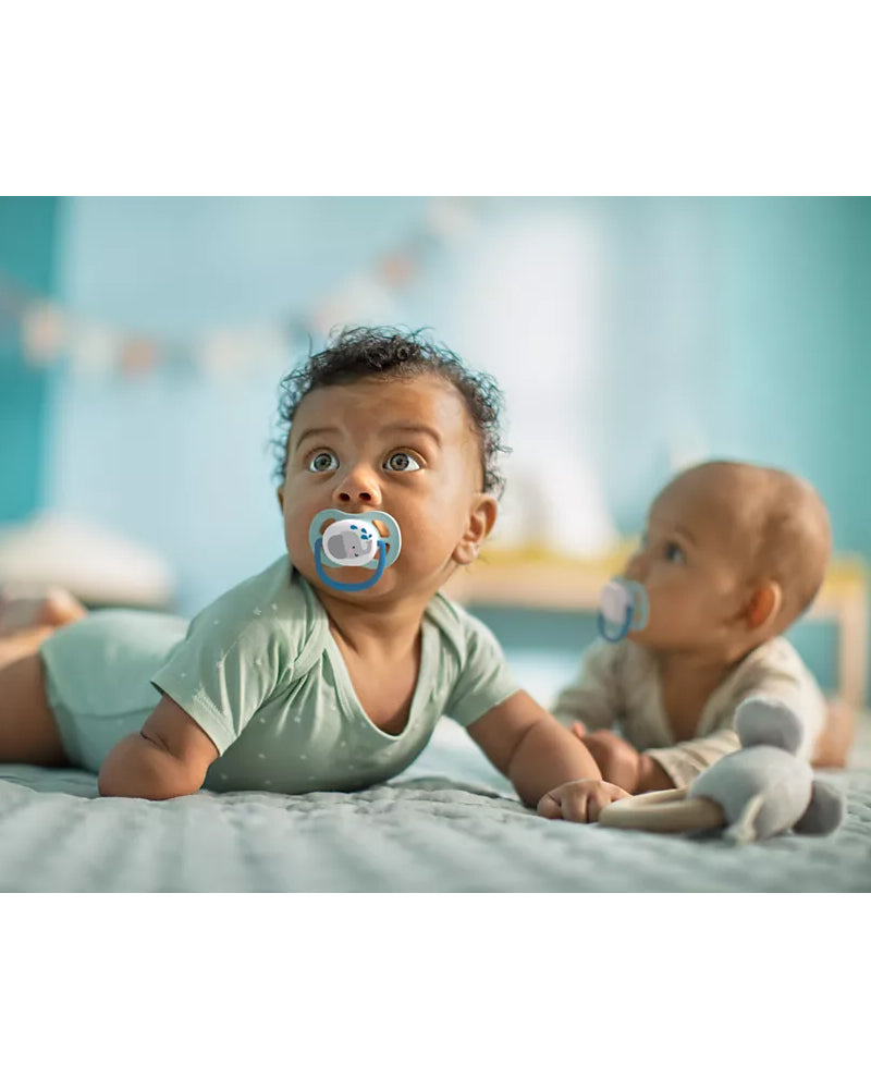 Avent Lot de 2 Sucettes Orthodontiques Penguin & Éléphant 0-6m Garçon