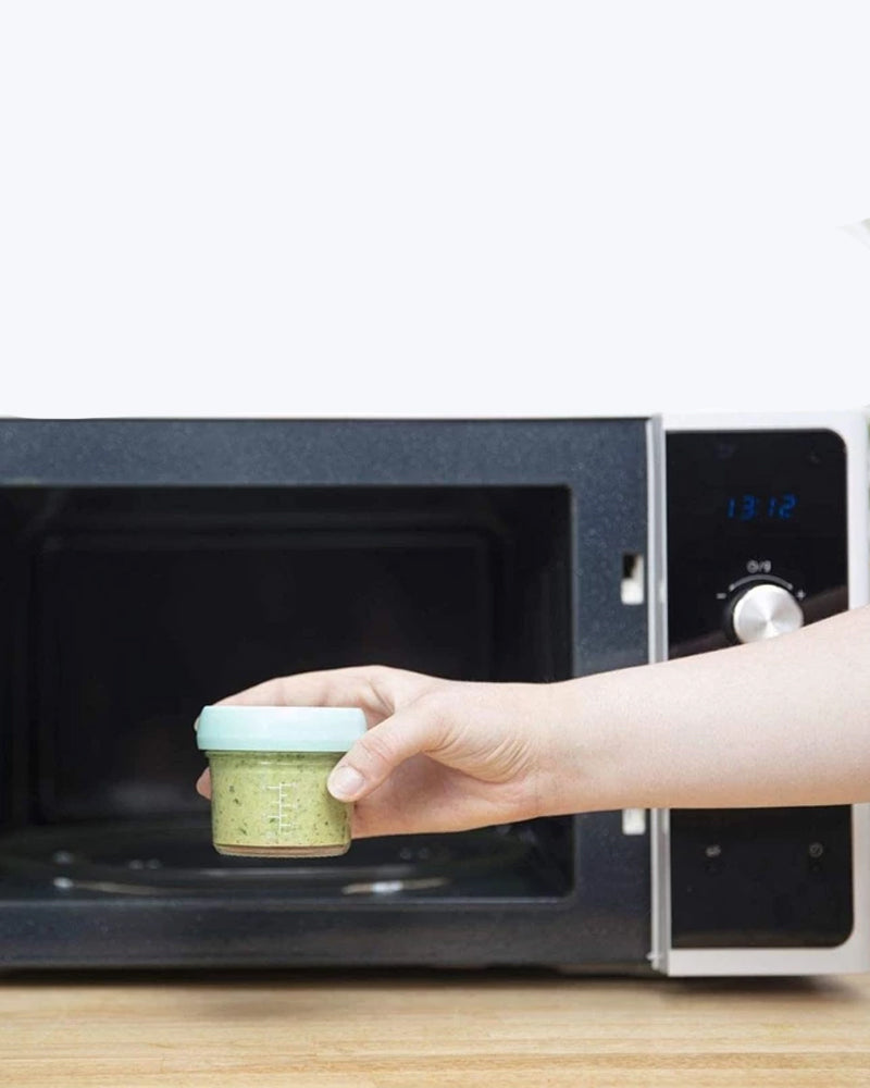 Babymoov Set of 8 Glass Babybols 120ml/220ml + Recipe Booklet