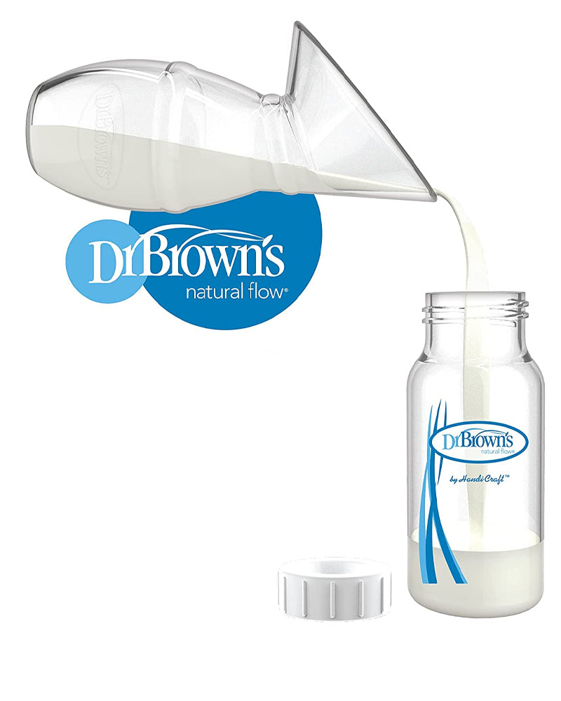 Dr. Brown's Tire lait en silicone + Biberon 120ml Cole étroit