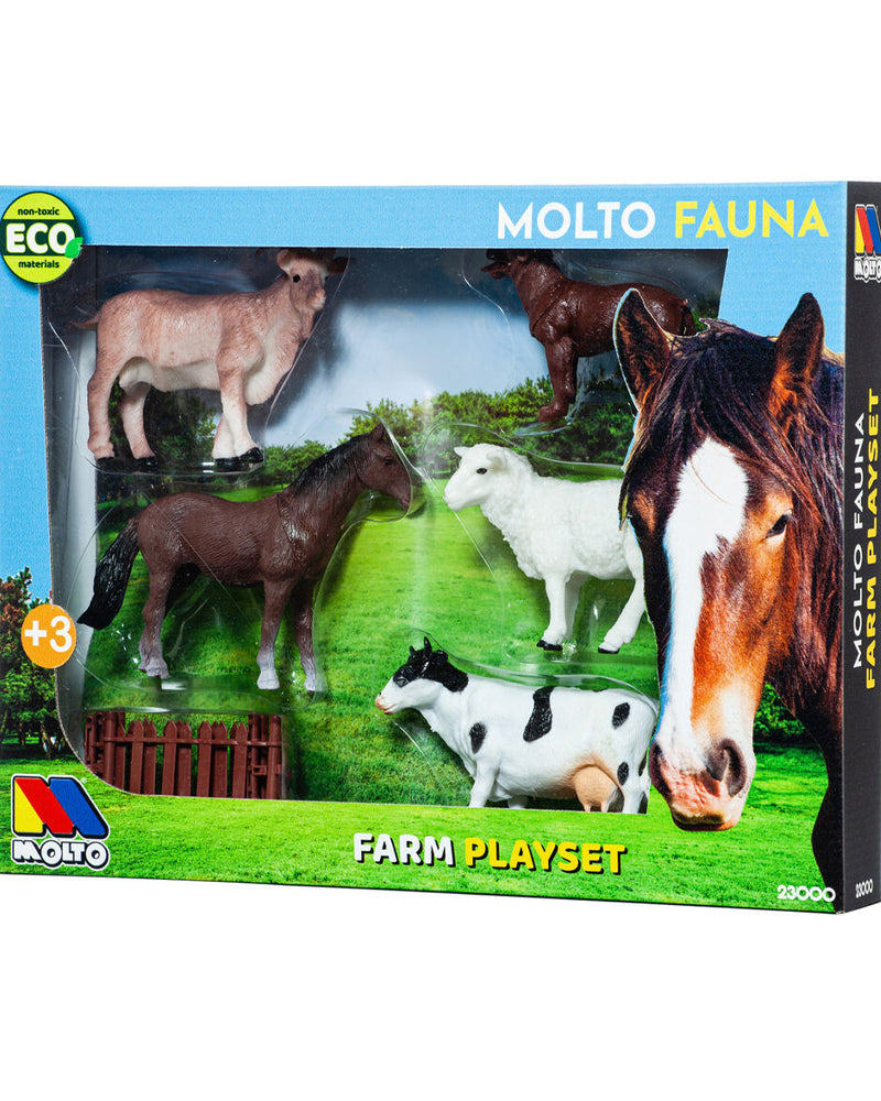 Molto Set de 6 Animaux de la ferme 3A+