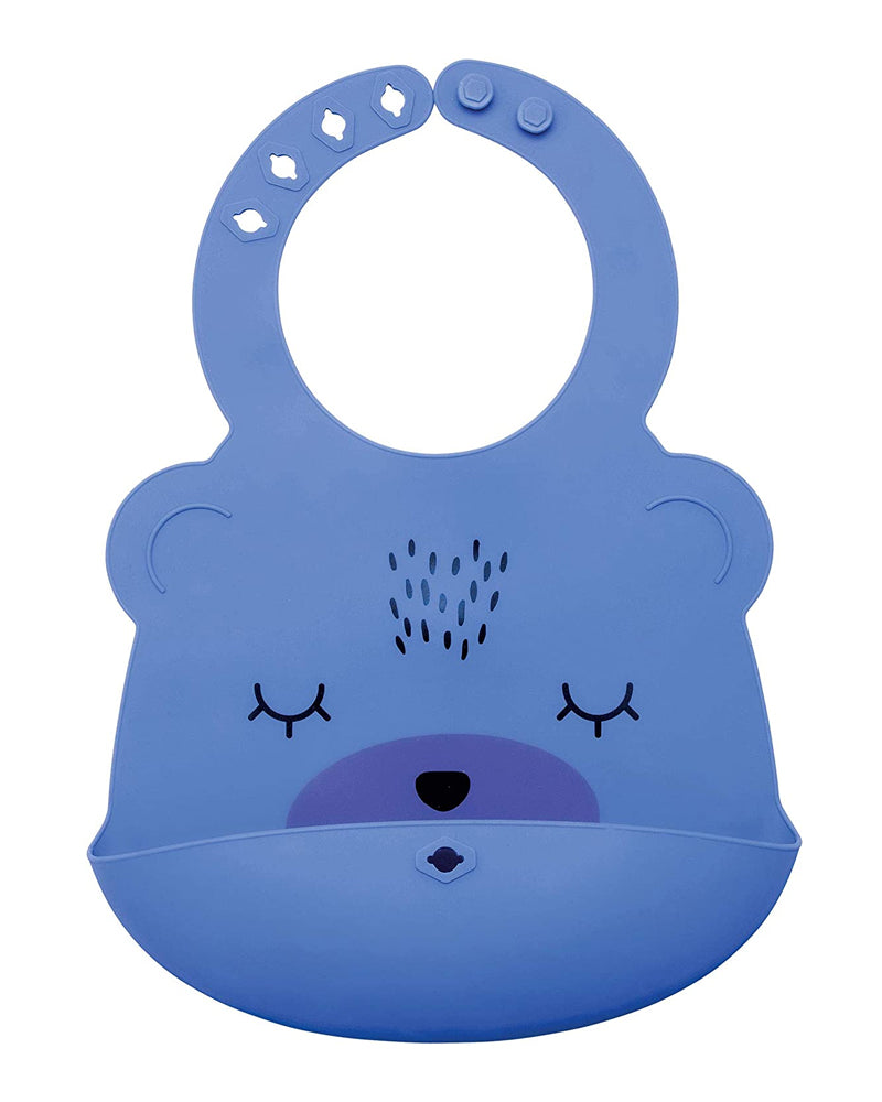 Tiny Twinkle Silicone Bib - Blue