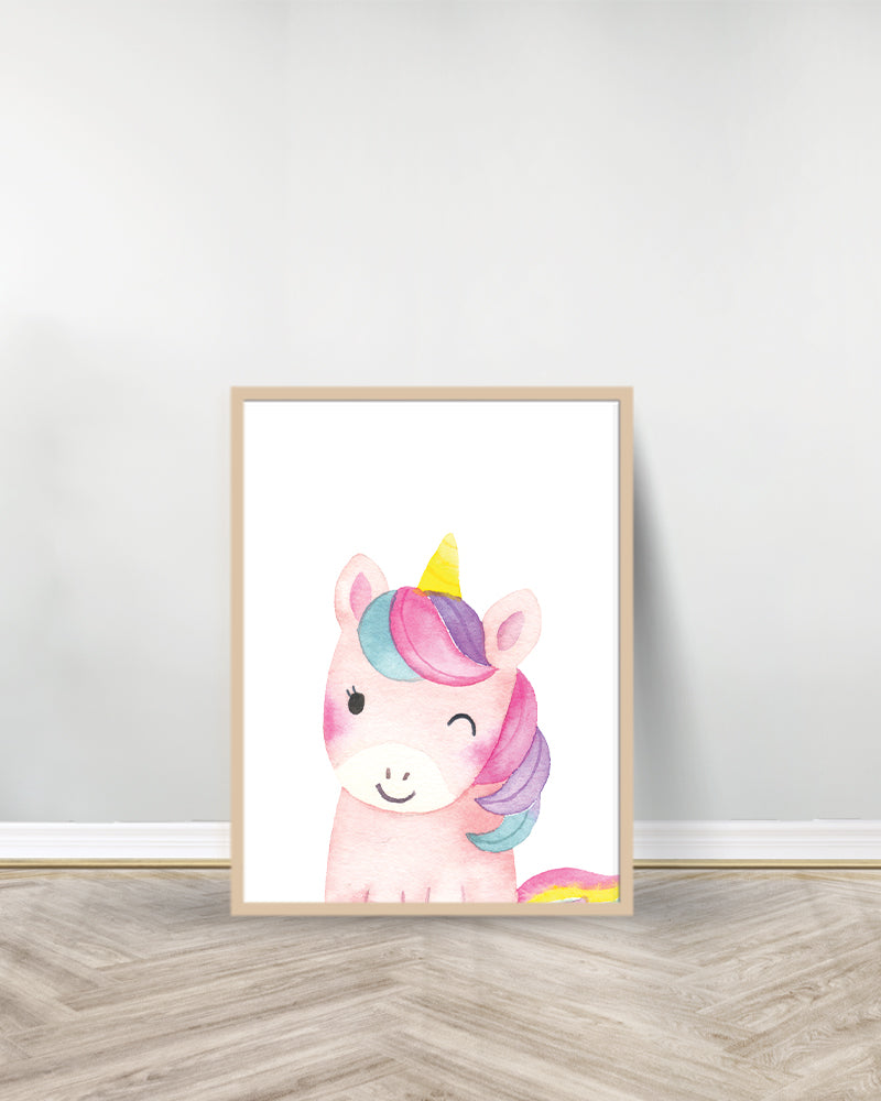 Un cuadro decorativo - Unicornio - Madera