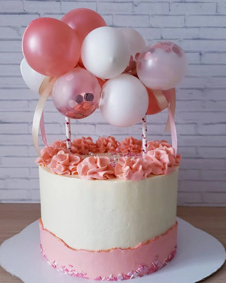 Ensemble des ballons pour fête - Rose & Blanc