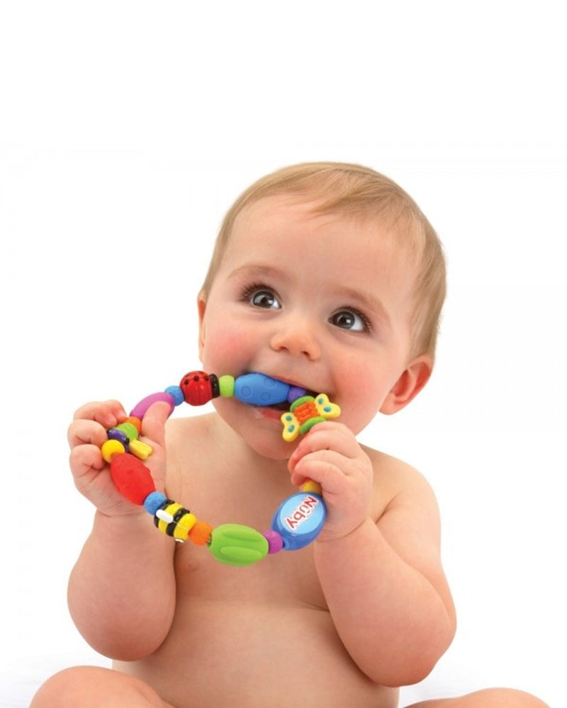 Nûby Anneau de dentition Bug-a-Loop à relief avec différents types de surfaces 3m+