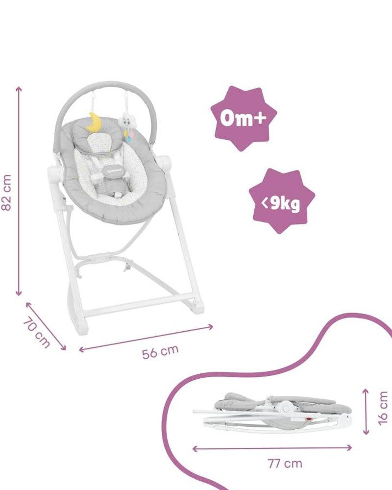 Badabulle Transat Relax En Hauteur Compact'Up Candy