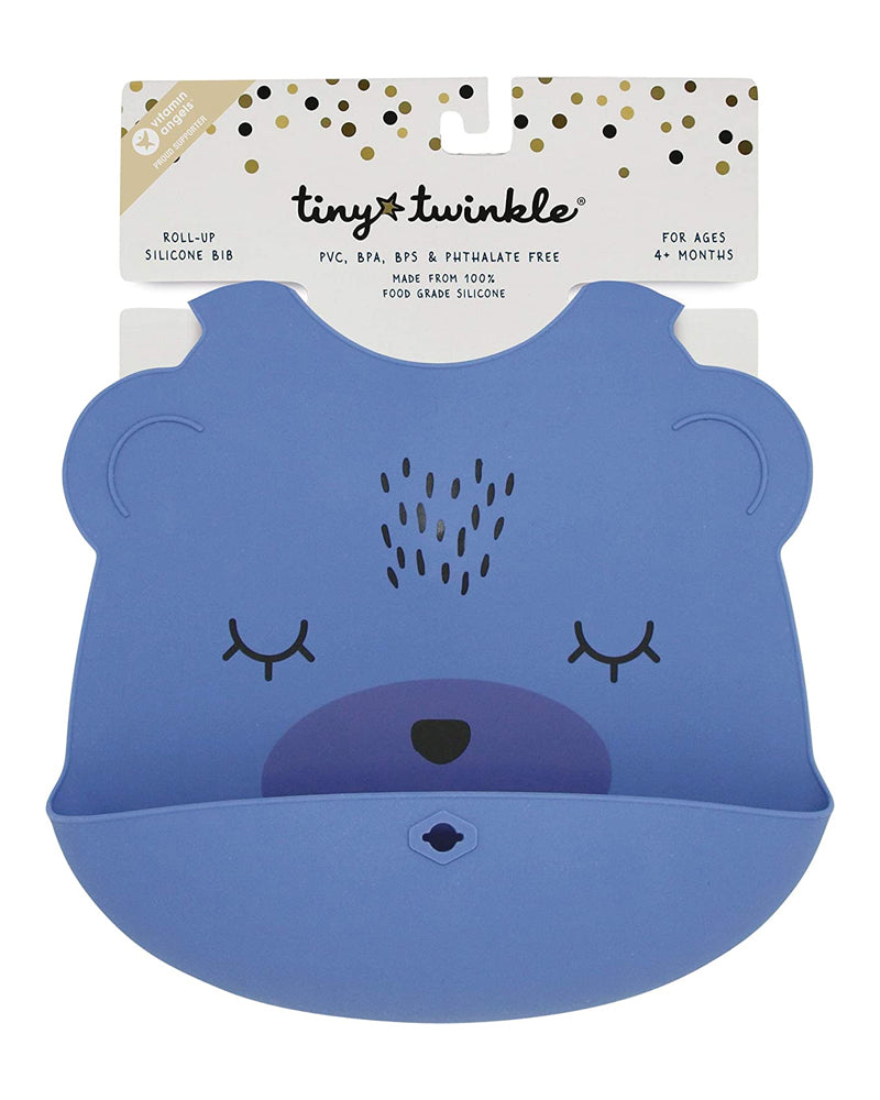Tiny Twinkle Silicone Bib - Blue