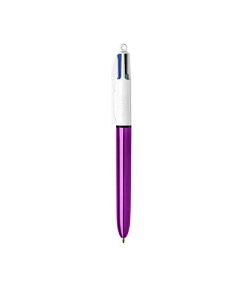 Bic Stylo 4 Couleurs Shine - Mauve
