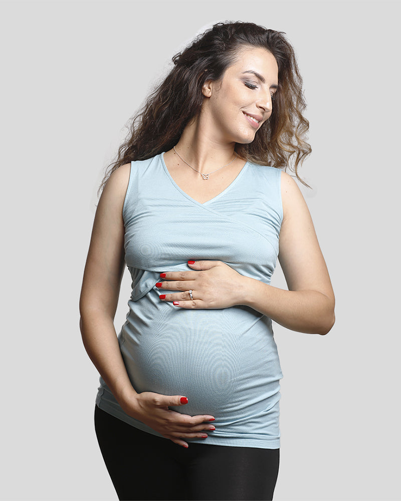 Wrap Tank Top - Water Green