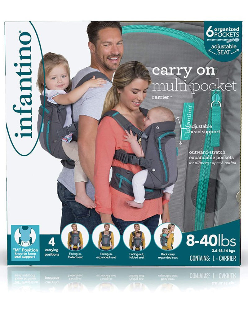 Infantino Porte-bébé Carry On Multi-poches 0-36M