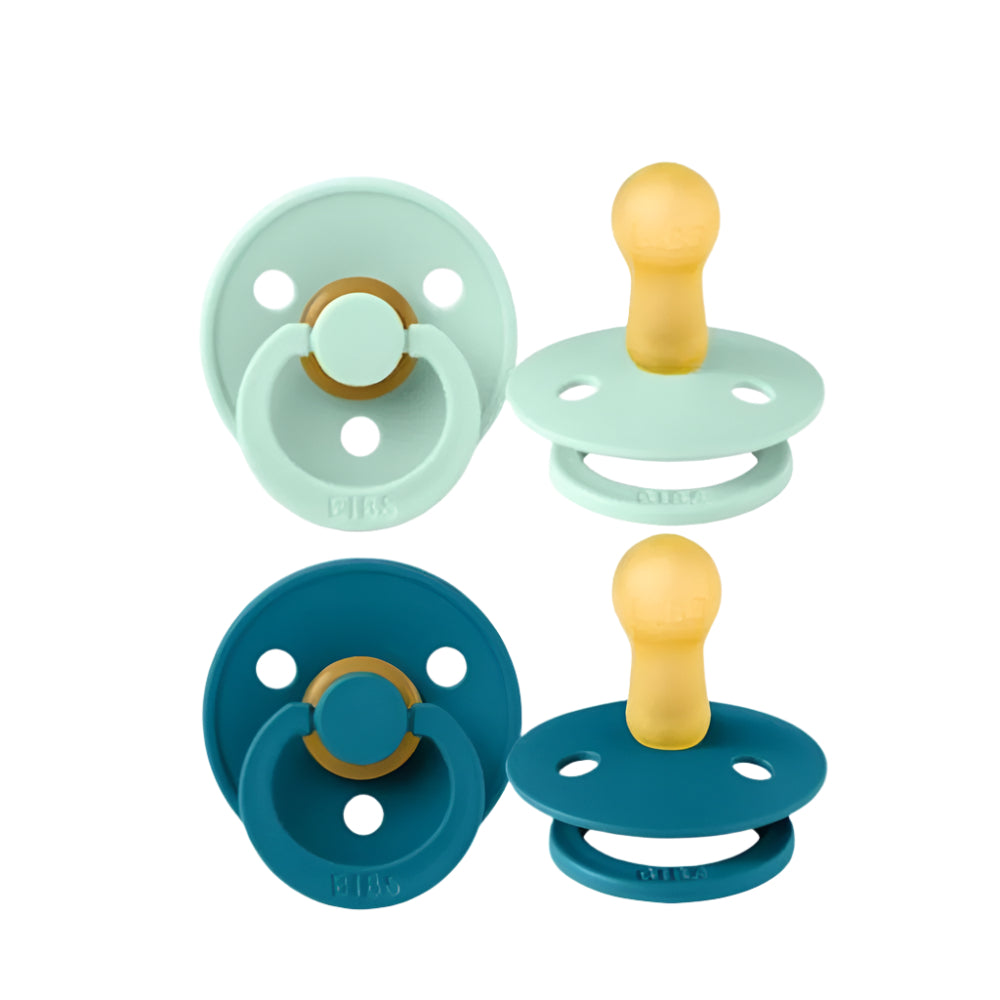 Lot de 2 Sucettes Bibs - Turquoise & Vert