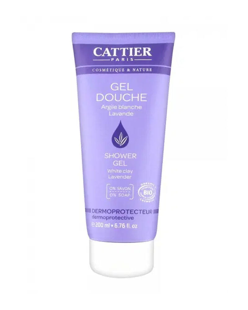 Cattier Gel Douche Dermoprotecteur Lavande & Argile Blanche - 200ml