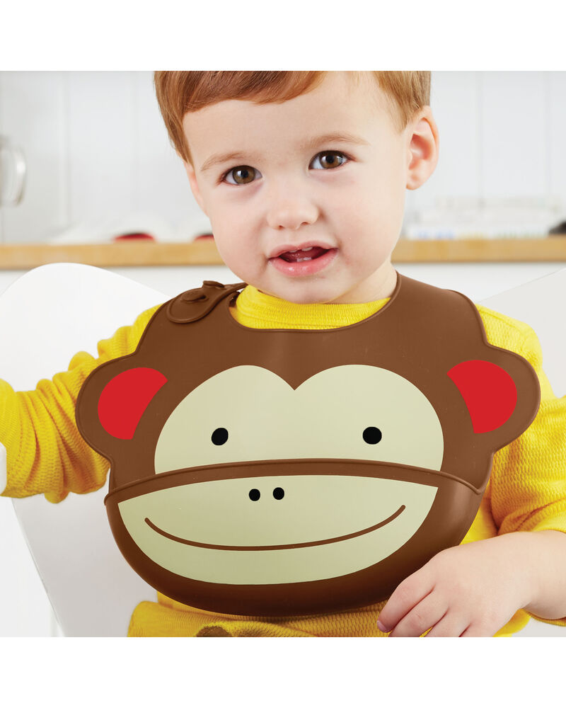Skip Hop Bavoir Silicone Zoo - Singe