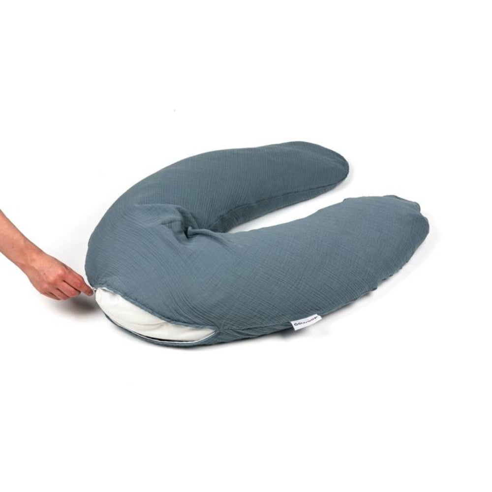 Coussin d'allaitement & maternité COMFY BIG Tetra Doomoo - Bleu