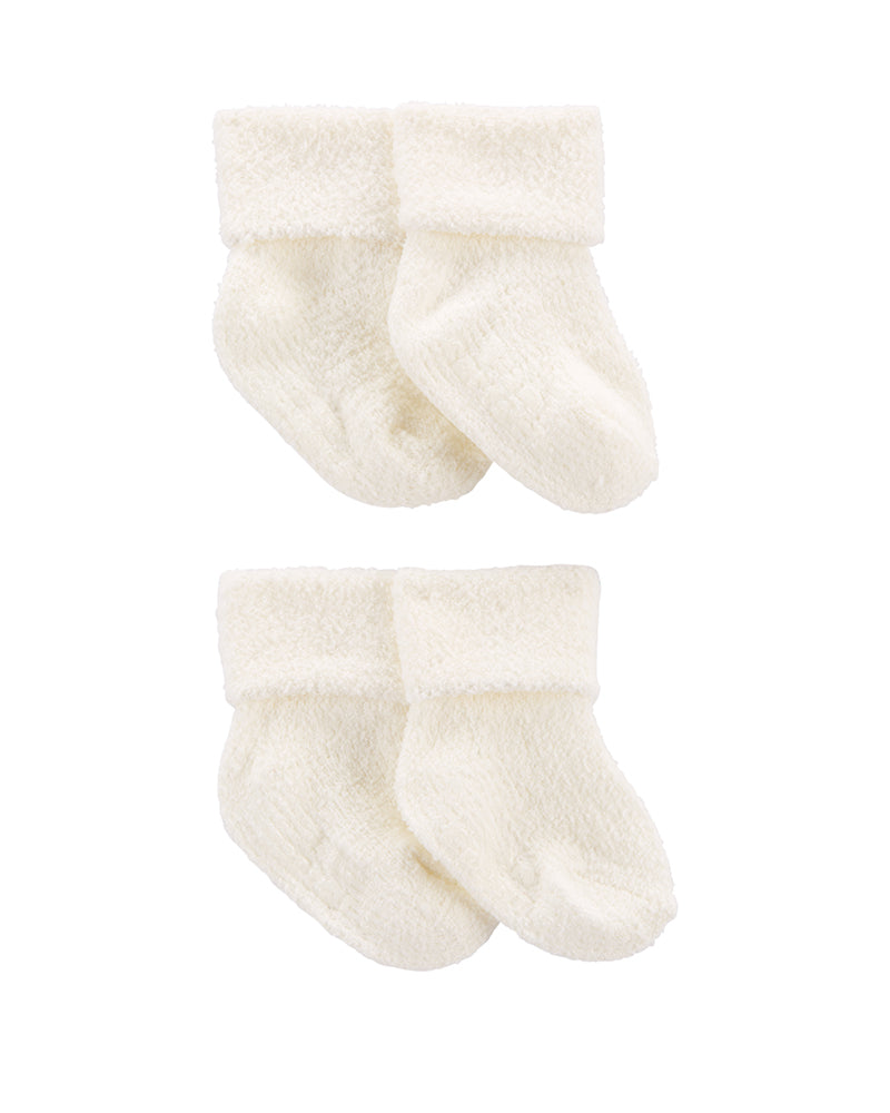 Lot de 4 Chaussons En Chenille À Rabat Carter's - Crème