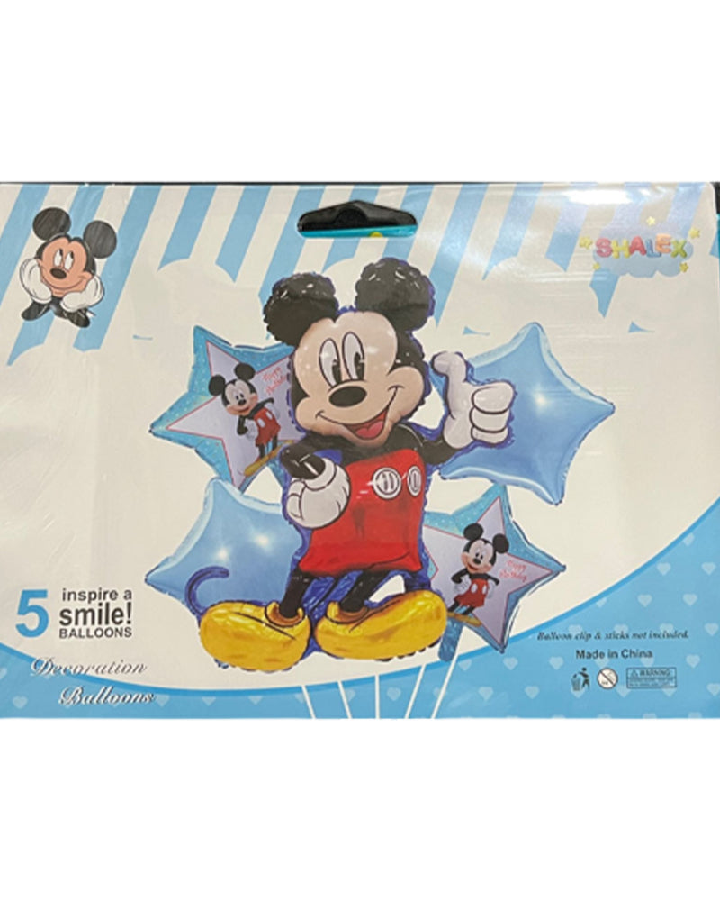 Pack Mickey 5 Piezas De Decoración Para Cumpleaños
