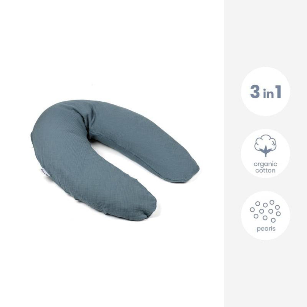 Coussin d'allaitement & maternité COMFY BIG Tetra Doomoo - Bleu