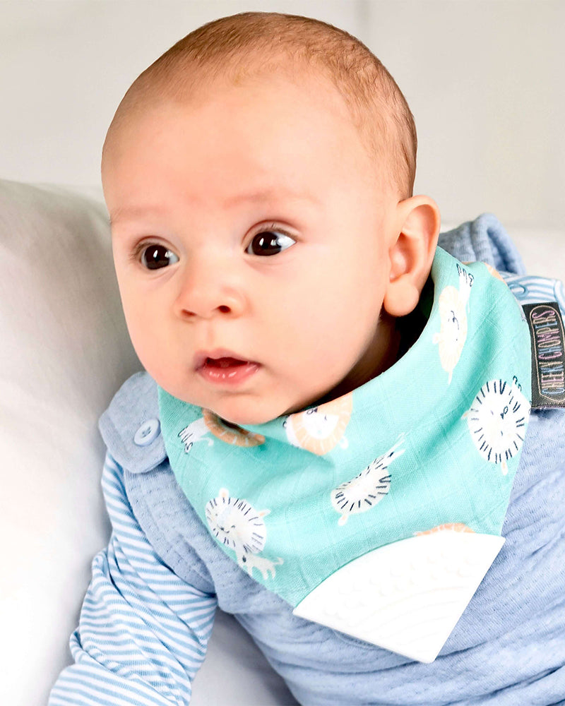 Bavoir de dentition Cheeky Chompers - Adorable Lion Neckerchew