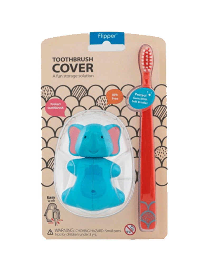 Flipper Toothbrush with Lid - Elephant