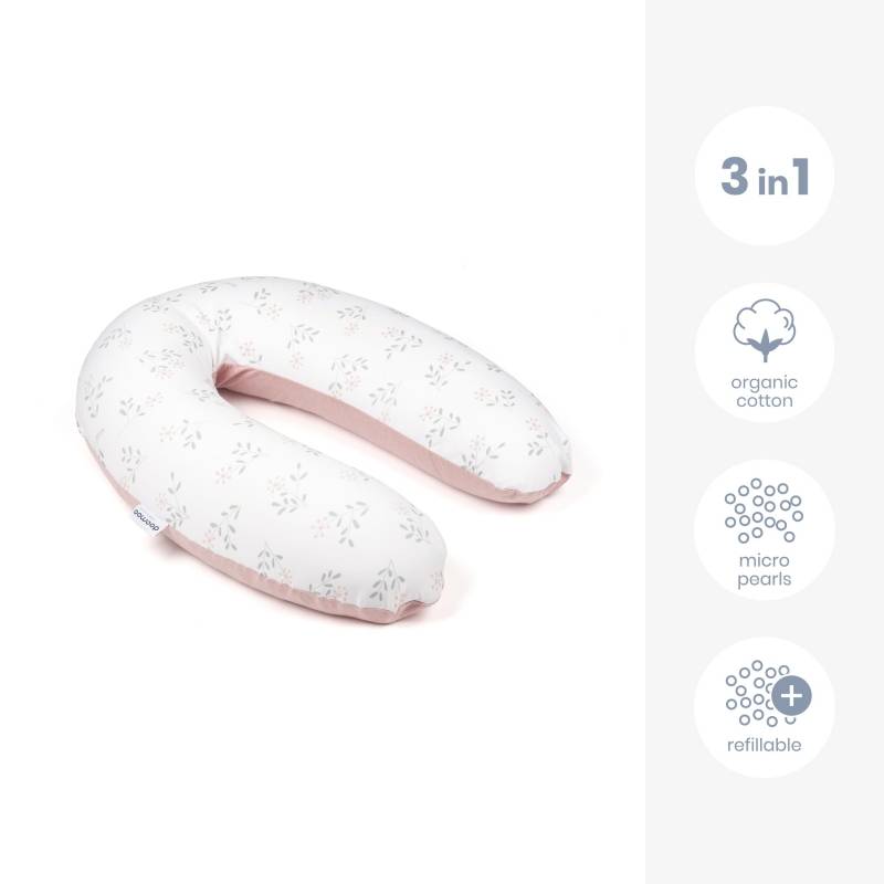 Coussin d'allaitement et maternité BUDDY Spring Doomoo - Rose