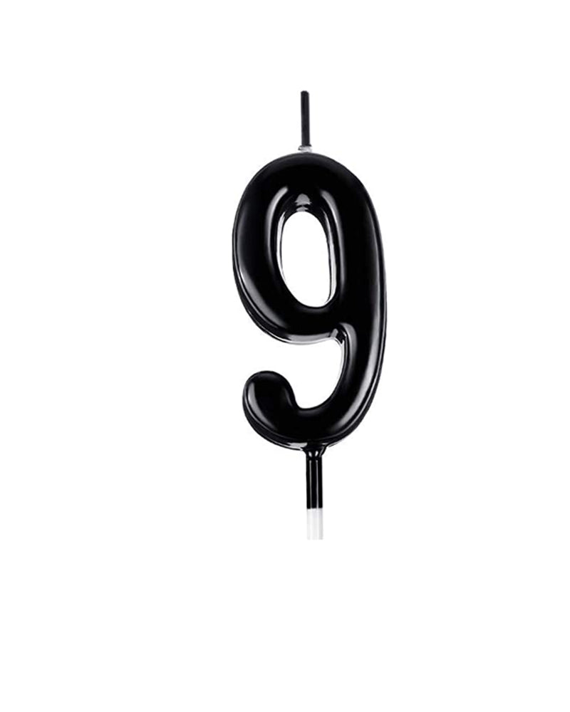 Bougie sous forme de chiffres 9 - Noir