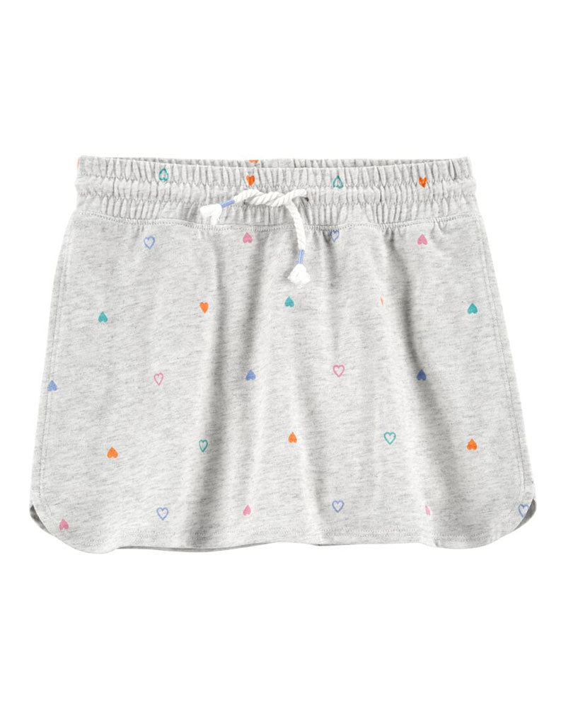 OshKosh Jersey Heart Print Skort - Gray