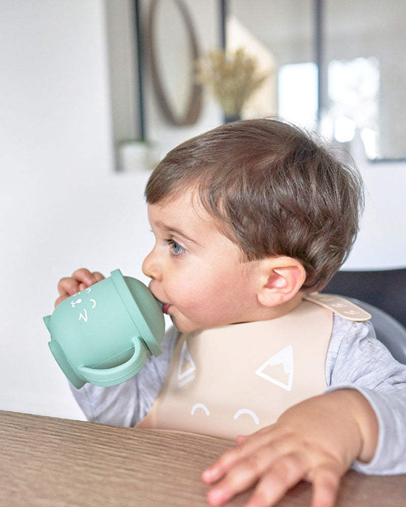 Babymoov Tasse À Paille Bébé ISY Renard En Silicone - Mint