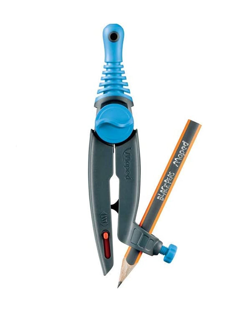 Maped Brújula Tope de lápiz y anillo de seguridad - Azul