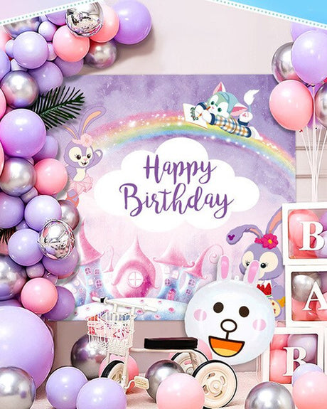 Ensemble de Ballons de décoration d'anniversaire - Rose & Mauve