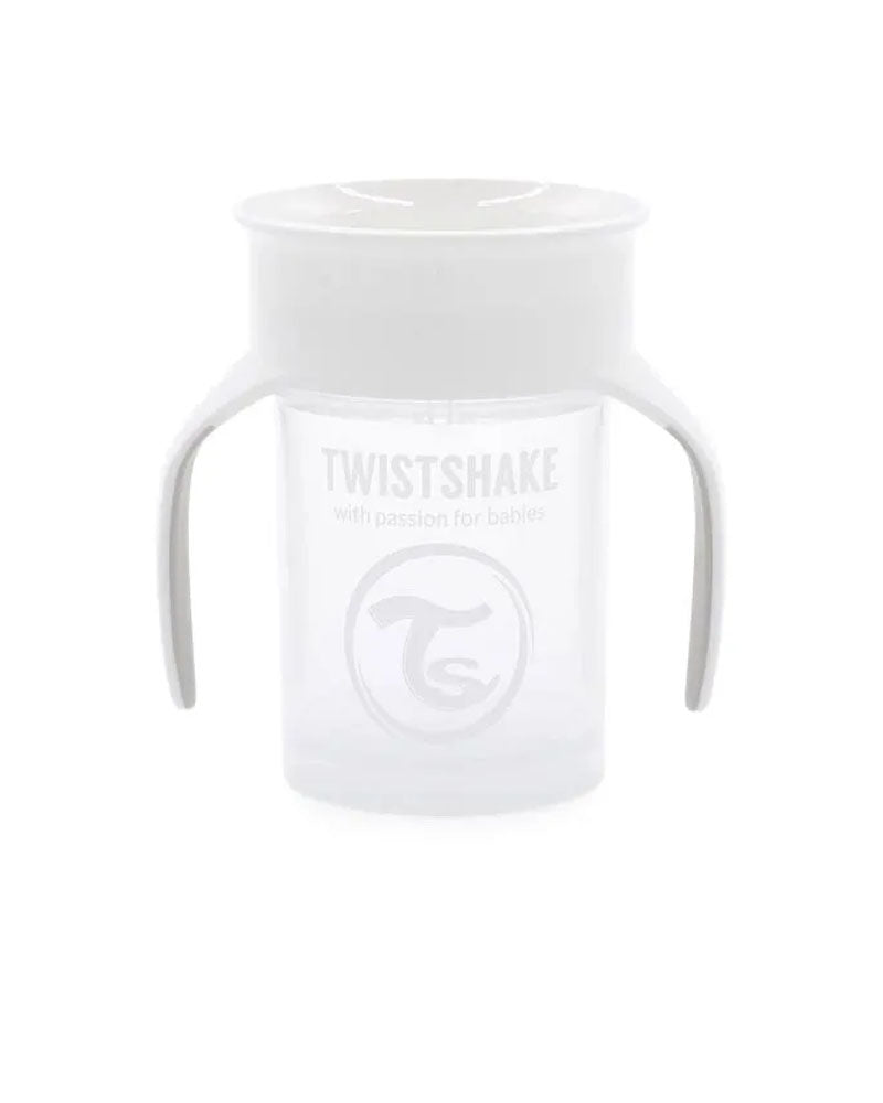 Twistshake Tasse d'entraînement 230ml 6M+ - Blanc Pastel