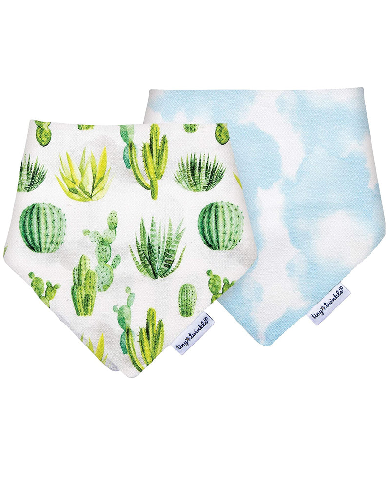 Tiny Twinkle Pack of 2 Bandana Bibs - Cactus