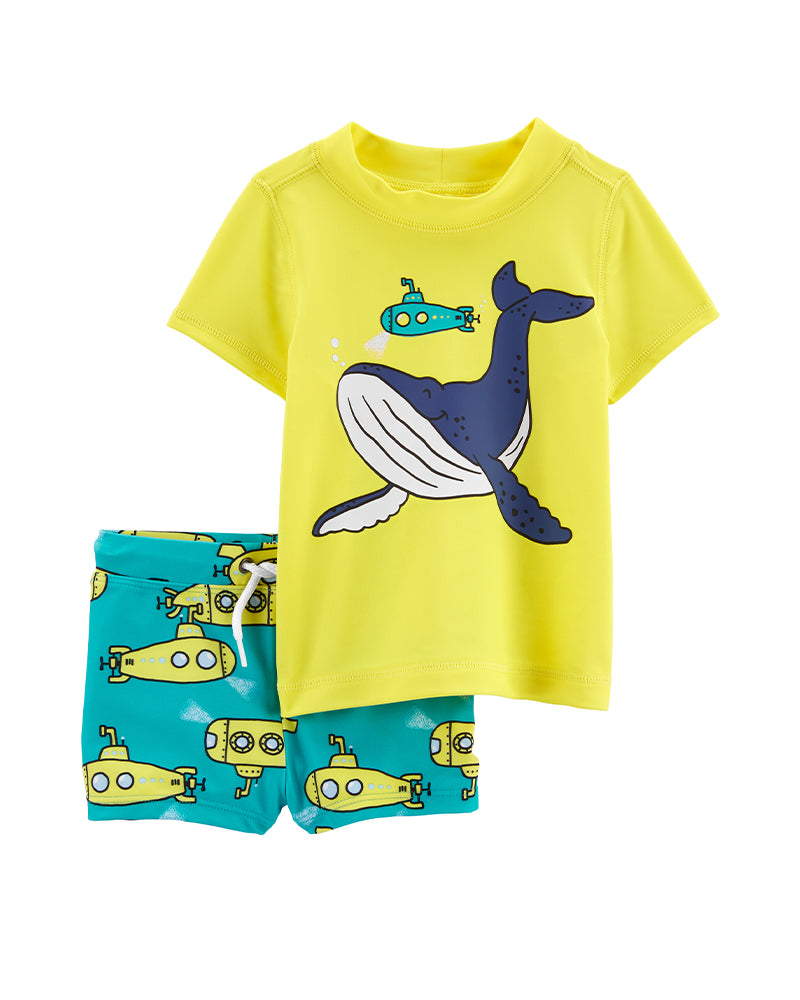 ملابس سباحة من قطعتين للأطفال من كارترز - كحلي