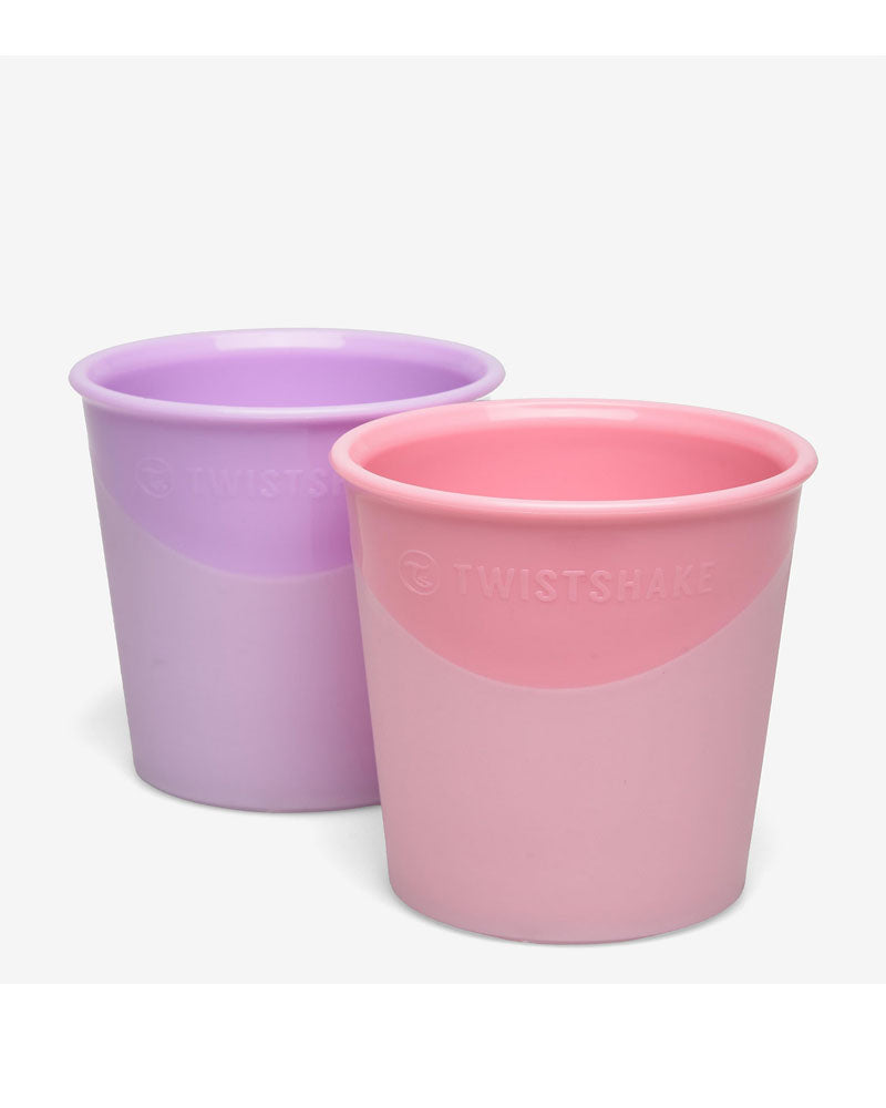 Twistshake Lot de 2 Tasses 170ml 6M+ - Rose & Violet