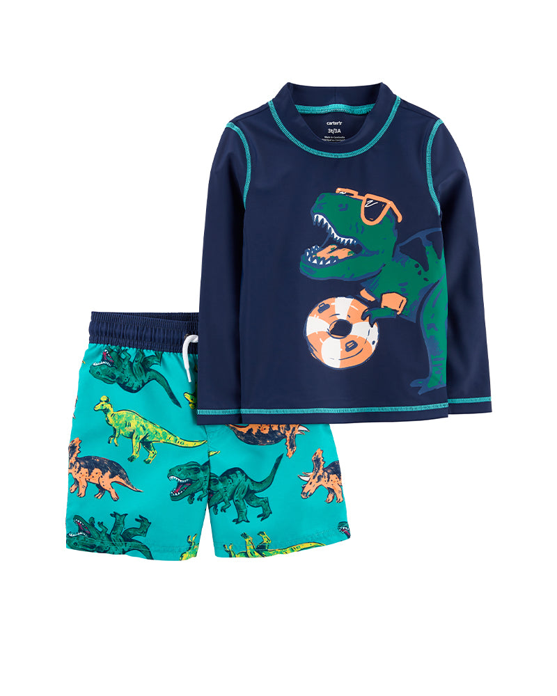 ملابس سباحة من قطعتين للأطفال من كارترز - ديناصور