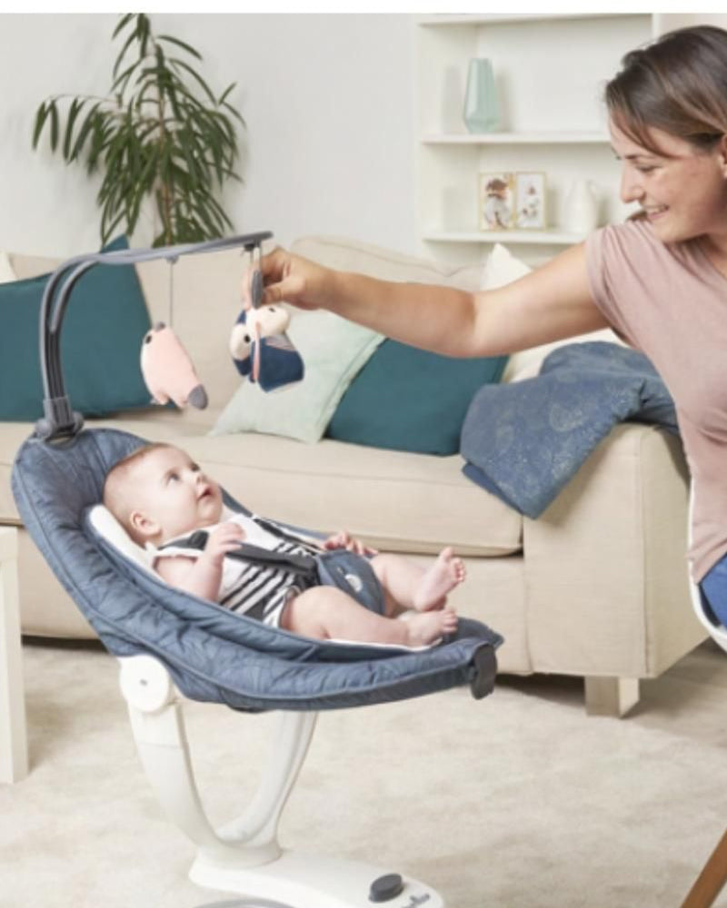 Columpio Eléctrico Swoon Motion Pétalo Azul Babymoov
