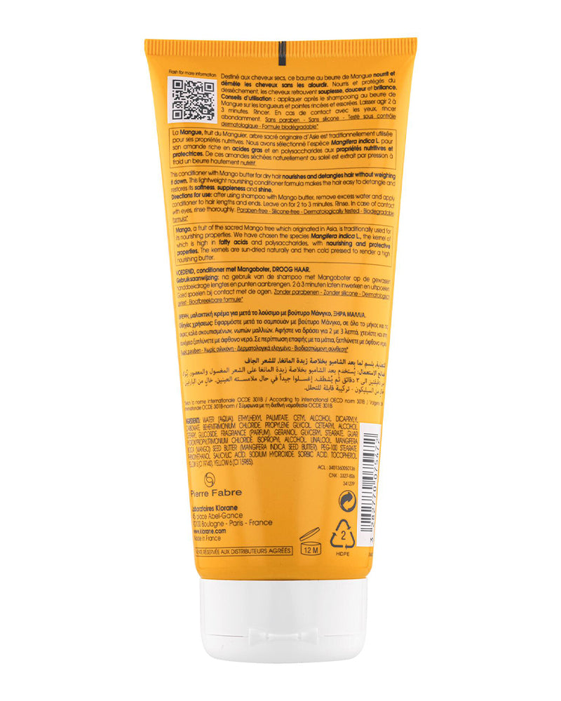 Klorane Baume Après-shampoing Nutrition au beurre de Mangue - 200ml