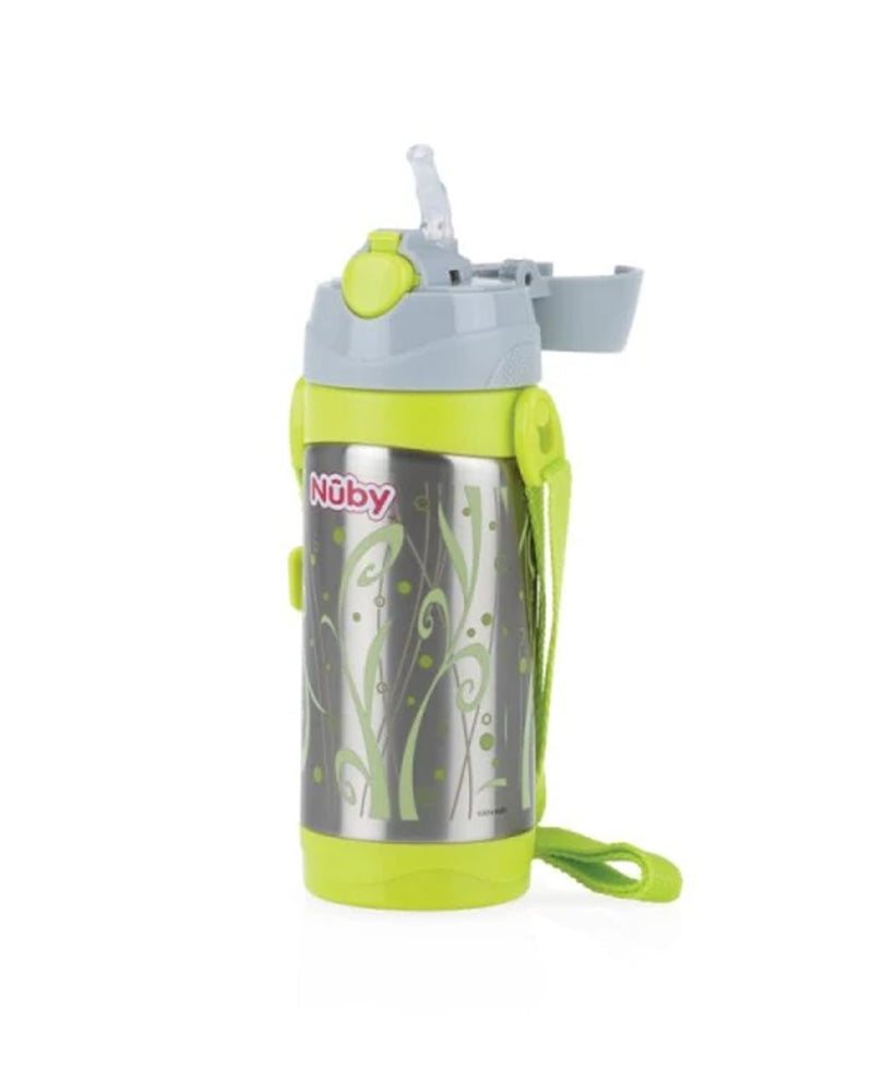 ترموس نوبي بنقشة جيو بماصة من السيليكون للأطفال من عمر 12 شهر فما فوق - 360 مل