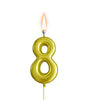 Bougie sous forme de chiffres 8 - Or