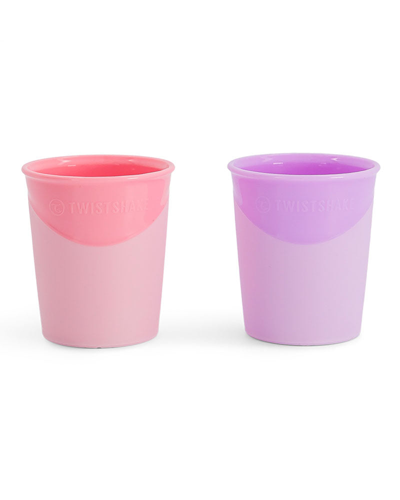 Twistshake Lot de 2 Tasses 170ml 6M+ - Rose & Violet